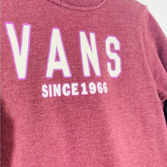 Vans Youth Burgundy Sweatshirt SZ M - Picture 3 of 7